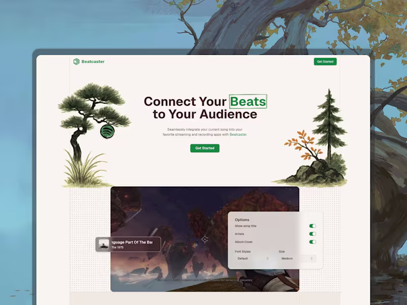 Cover image for Beatcaster: Spotify Now Playing Widget for OBS