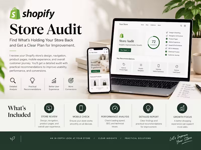 Cover image for Shopify Store Audit & Improvement Plan
