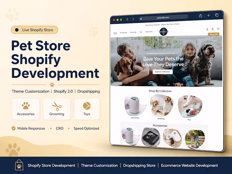 Cover image for 🐾 Pet Store Shopify Development