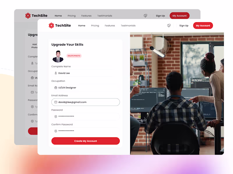 Cover image for Sign Up Design