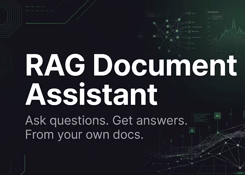 Cover image for RAG Document Assistant — Ask Your Own Docs