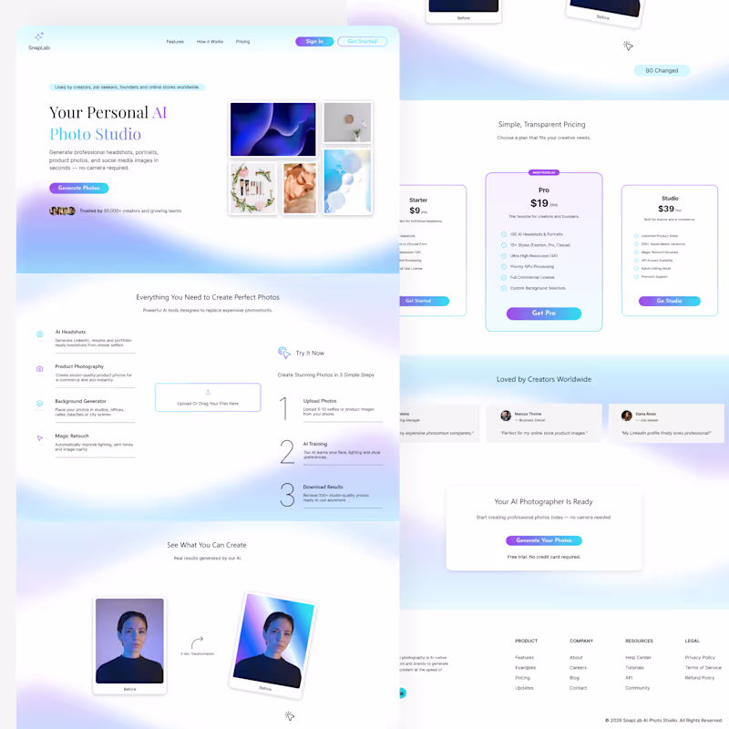Cover image for Modern Landing Page UI/UX Design in Figma