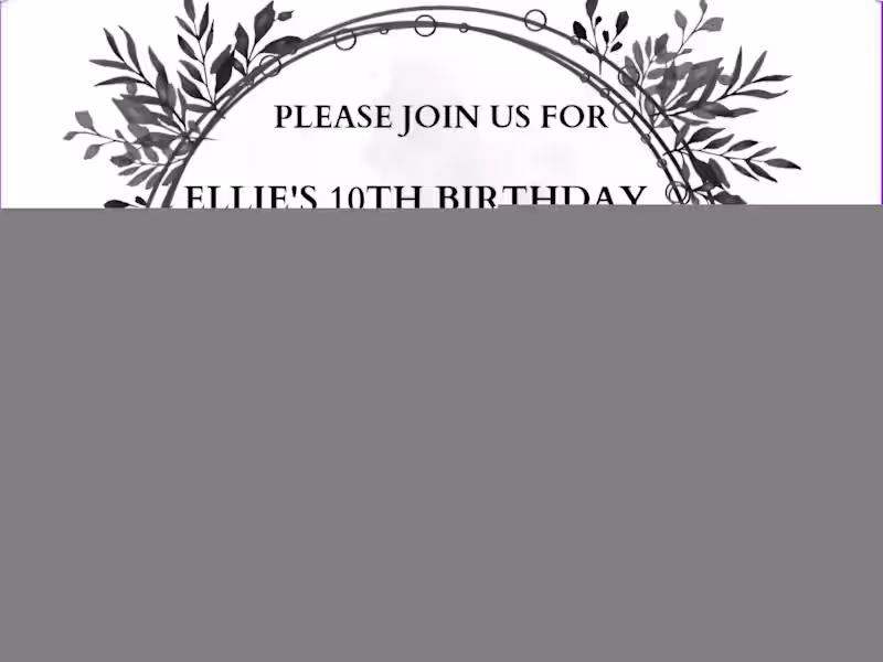 Cover image for A child's birthday party invitation