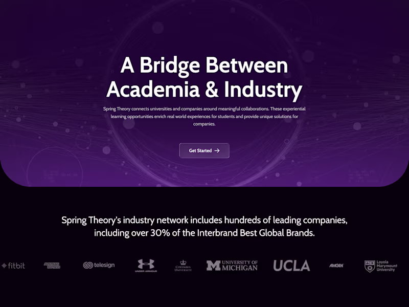 Cover image for Spring Theory Website Design