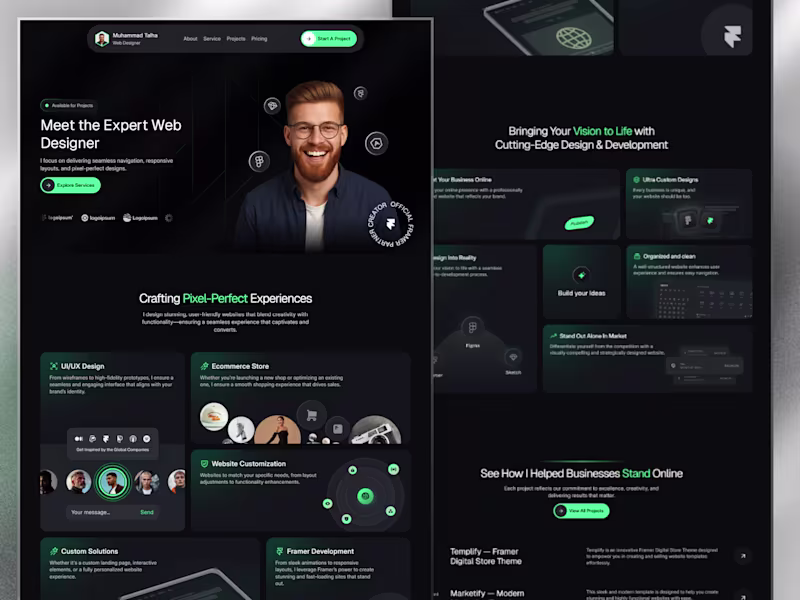 Cover image for Framer Landing Page Design & Dev