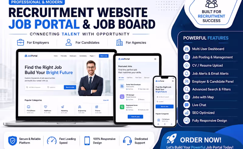 Cover image for recruitment website and job portal services