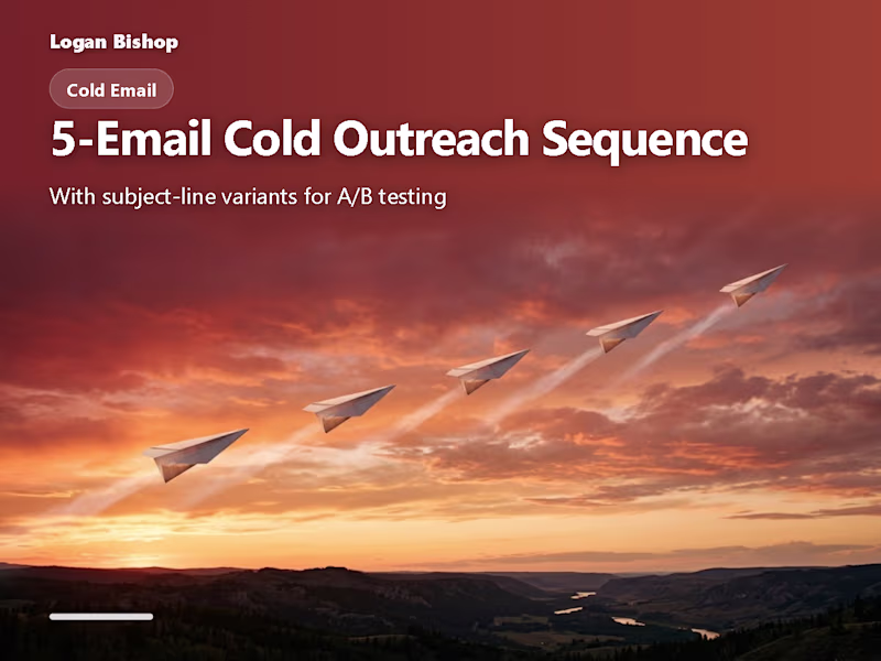 Cover image for 5-Email Cold Outreach Sequence With Subject Variants
