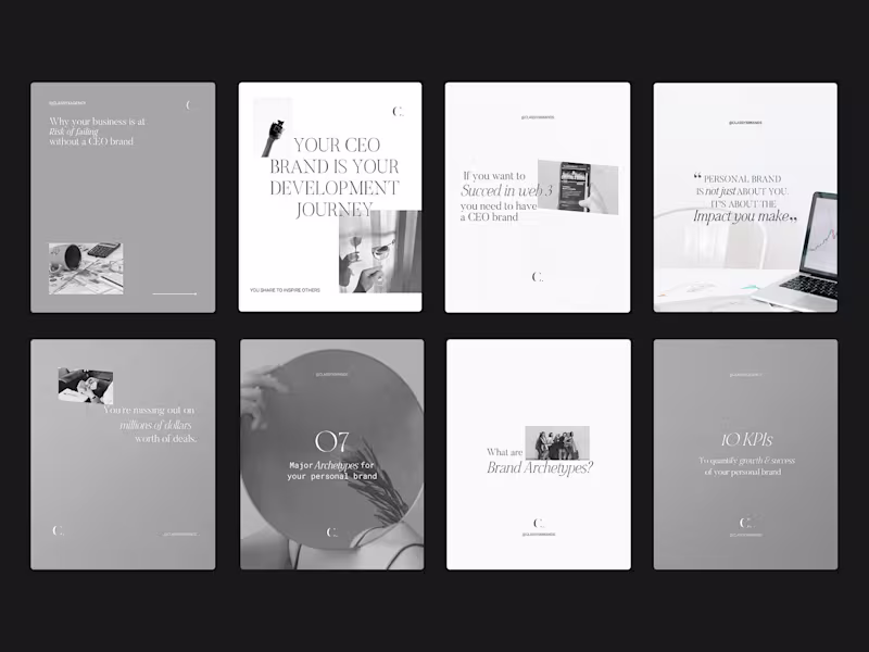 Cover image for Minimal Instagram Carousels & Slides Templates for Classyx PR