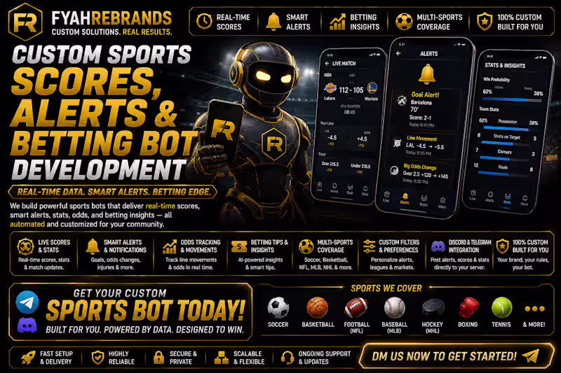 Cover image for Custom Sports Bot Development