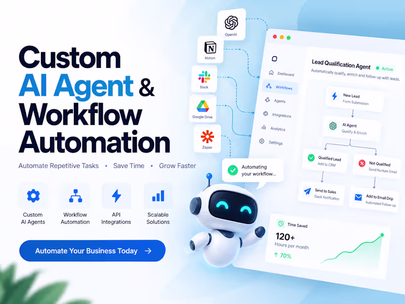 Cover image for Custom AI Agent & Workflow Automation