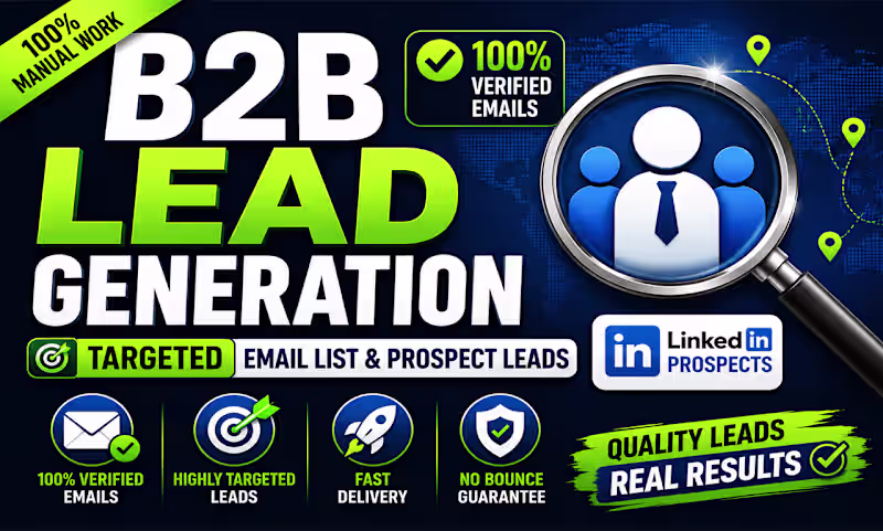 Cover image for B2B Lead Generation & Verified Prospect List Building
