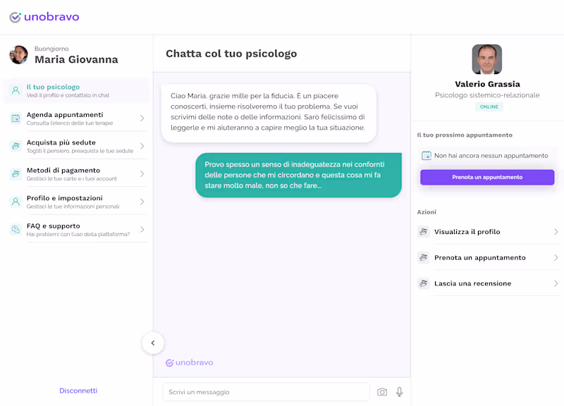 Cover image for Unobravo — Online psychology platform
Unobravo
