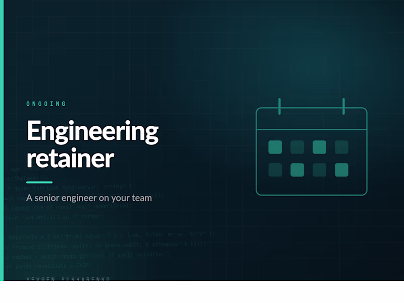 Cover image for Ongoing development retainer - fractional senior engineer