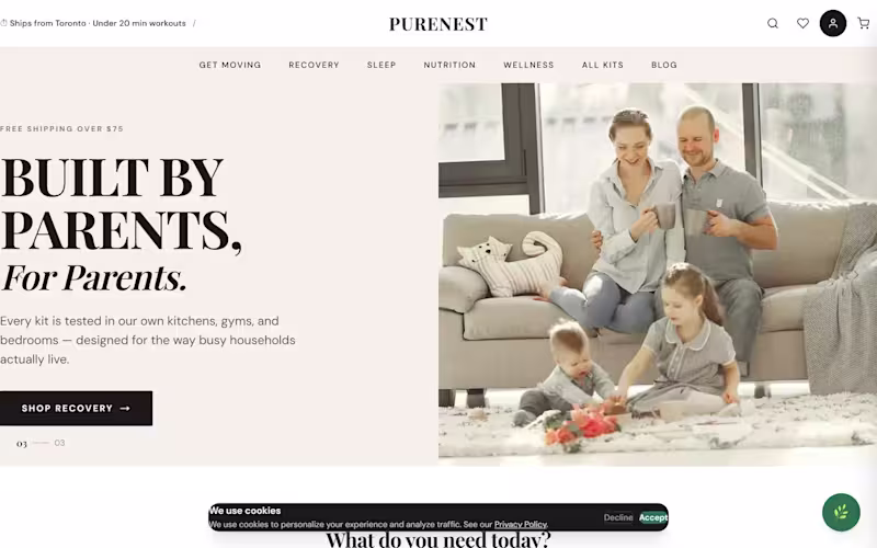 Cover image for  PureNest Family — Ecommerce +