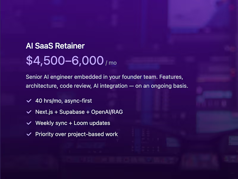 Cover image for AI SaaS Retainer