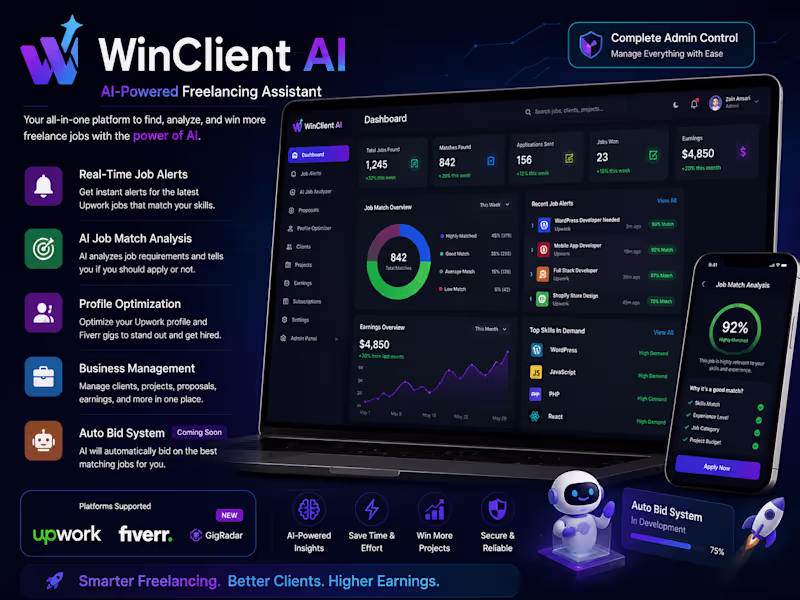 Cover image for WinClient AI – AI-Powered Freelancing