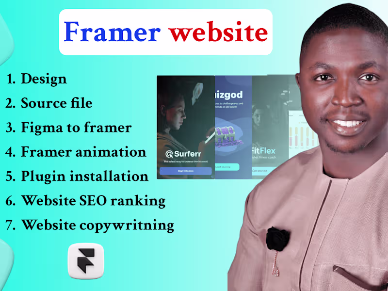 Cover image for I will build or redesign a responsive framer website