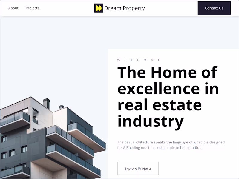 Cover image for Dream Property Listings Webflow Site
