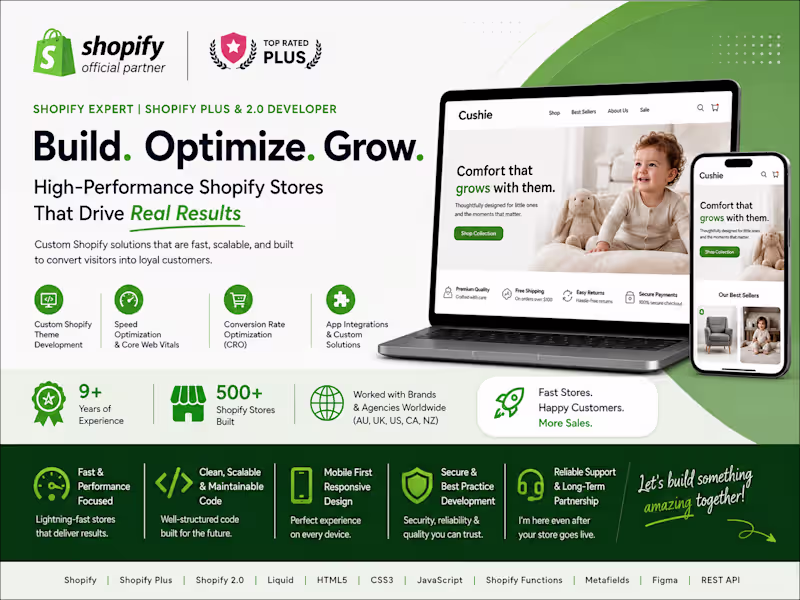 Cover image for Shopify Custom Theme Development