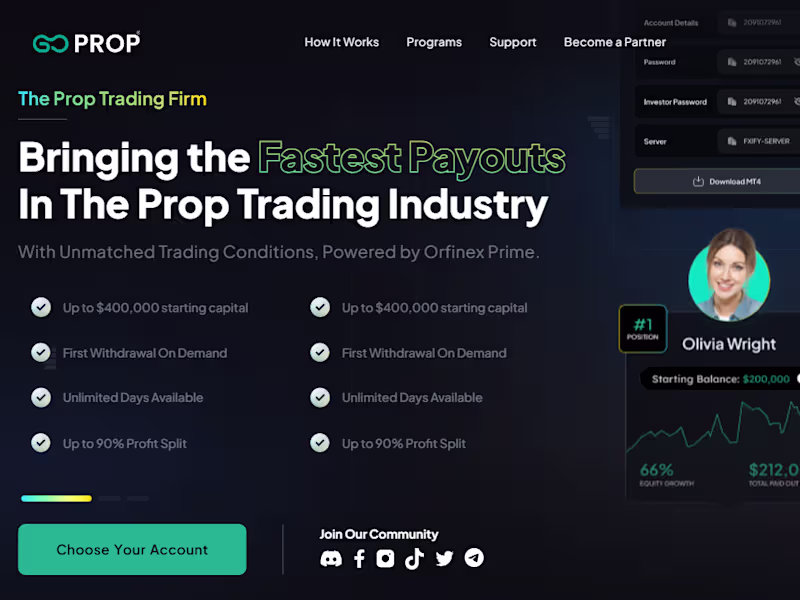 Cover image for GoProp — Prop Trading Challenge Platform