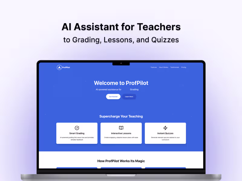Cover image for AI powered assistance for teachers!