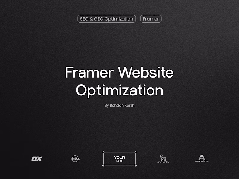 Cover image for Framer ♦︎ Website Optimization 