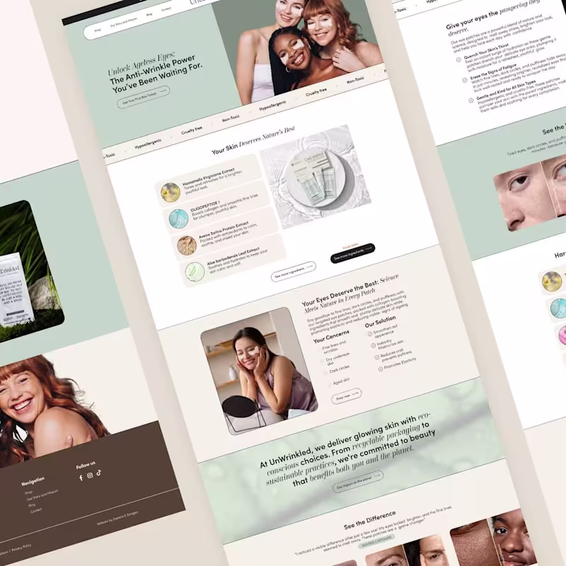 Cover image for Website design and development to Shopify for upcoming skinc...