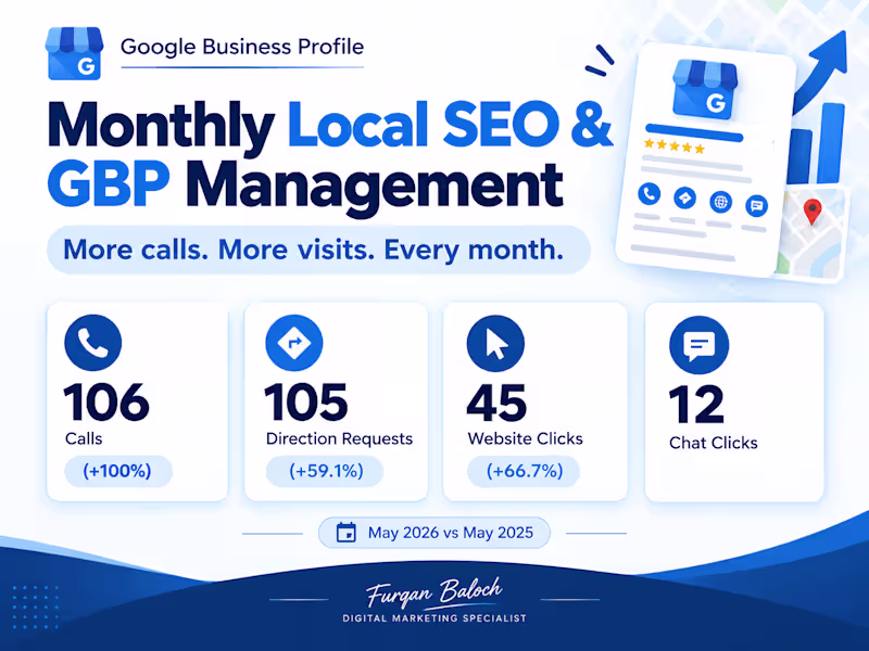 Cover image for Monthly Local SEO & GBP Growth, More Calls & Leads