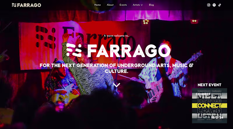 Cover image for Farrago: For the next-generation of arts, music & culture