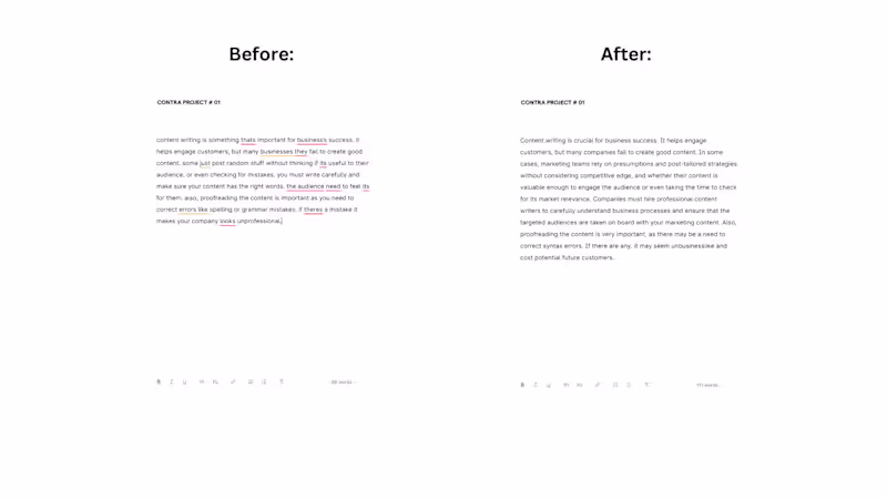Cover image for Content Editing/Writing Project – Before & After Example.