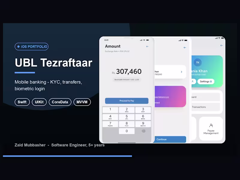 Cover image for UBL Tezraftaar - mobile banking