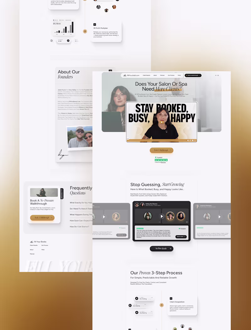Cover image for Fillyourbooks full website redesign and