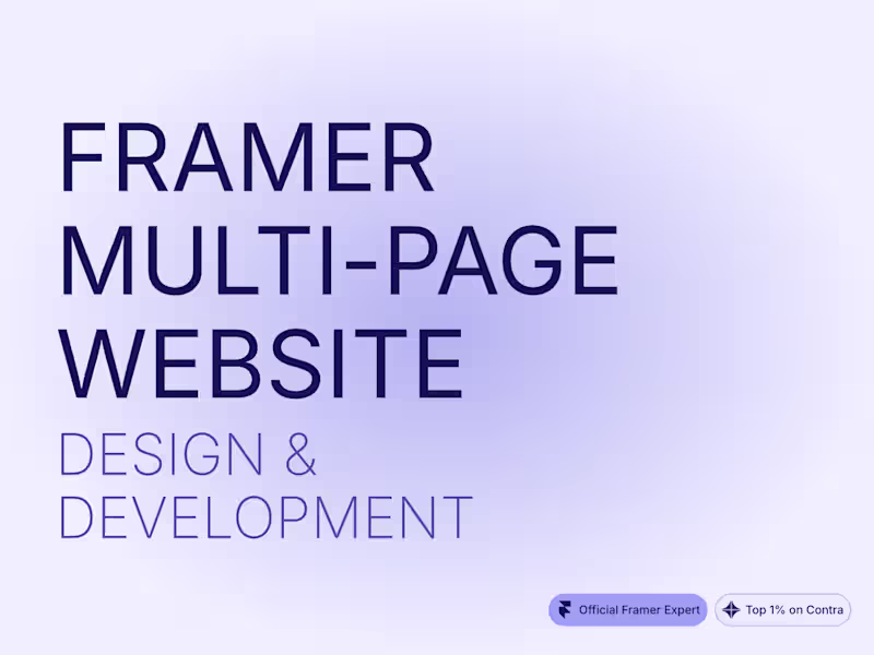 Cover image for 🌟 Multi-Page Framer Website