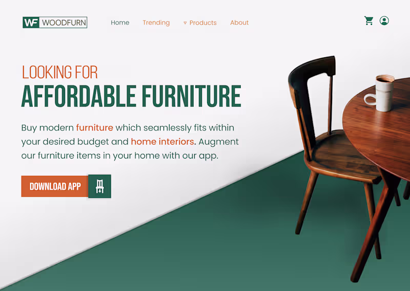Cover image for WOODFURN - UI Design for