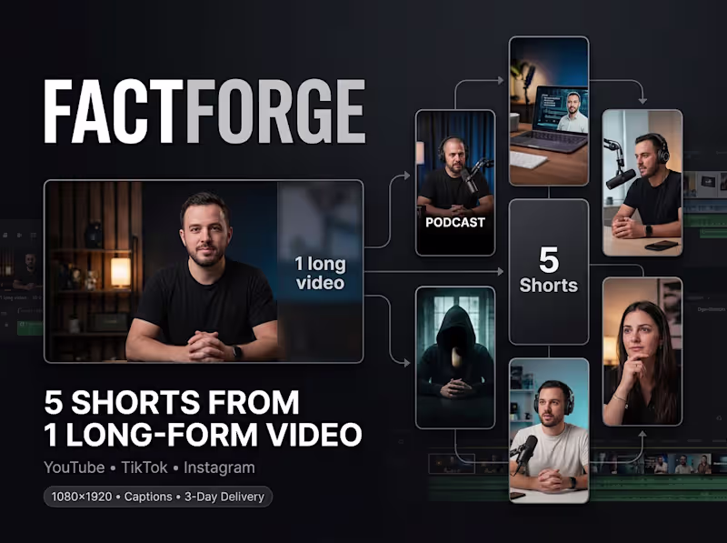 Cover image for 5 Publish-Ready Shorts From 1 Long-Form Video