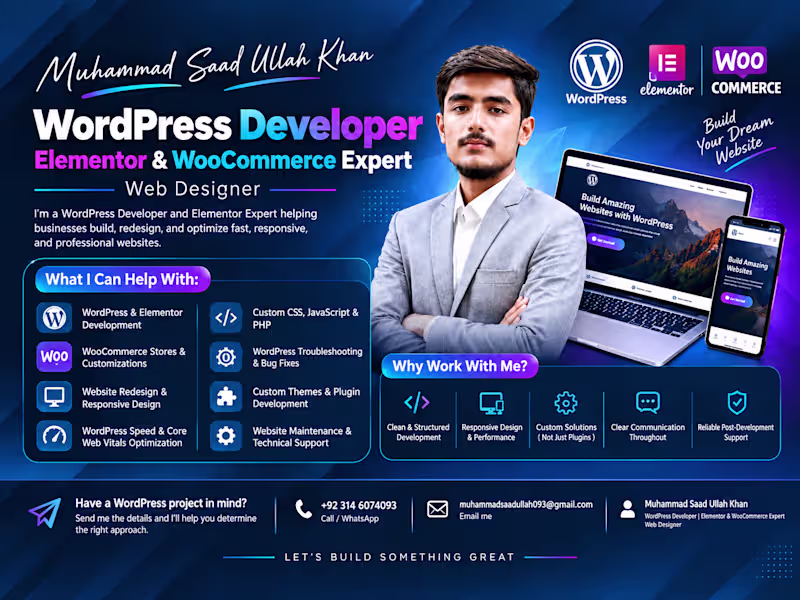 Cover image for I will develop, design, or clone a responsive wordpress website