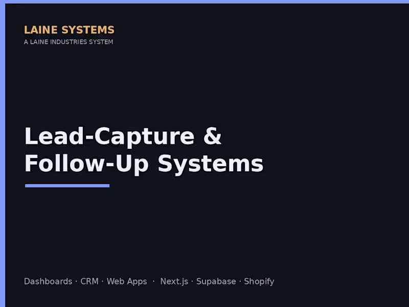 Cover image for Lead-capture & follow-up systems