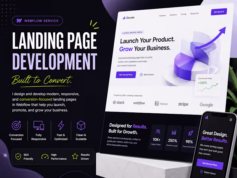 Cover image for High-Converting Landing Page Development in Webflow