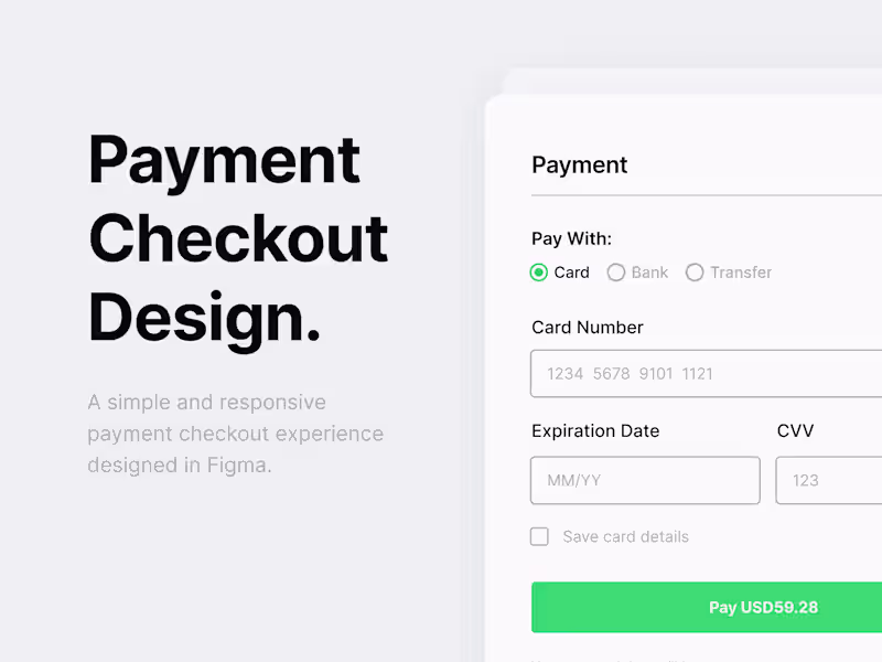 Cover image for Payment Checkout Design