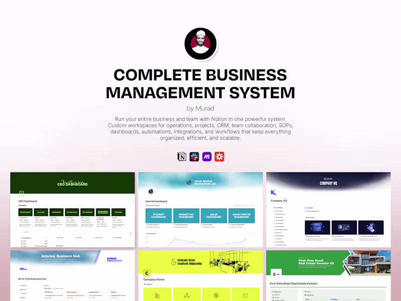 Cover image for Build your complete Business Management System in Notion