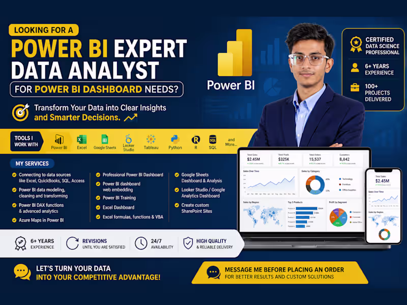 Cover image for Power BI Dashboard | EDA | Automation