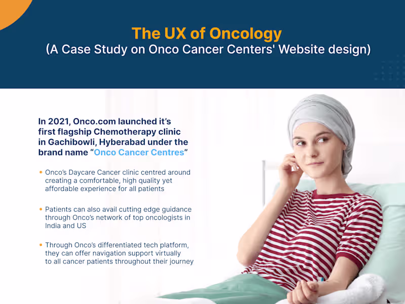 Cover image for UX of Oncology: Onco Cancer Centres' website design process