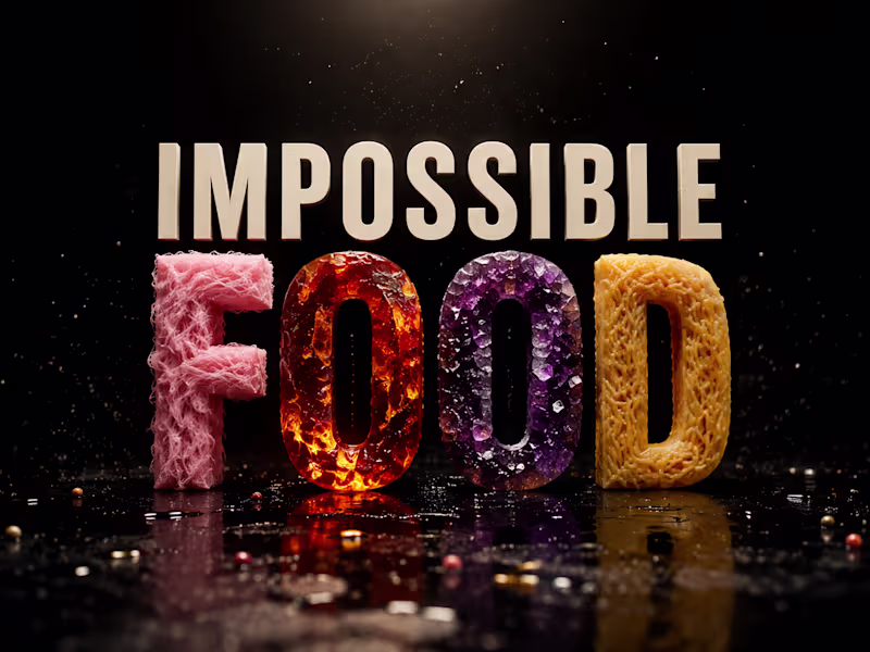 Cover image for ImpossibleFood - 3D base / AI render test