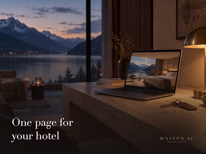 Cover image for One-page website for a hotel or villa