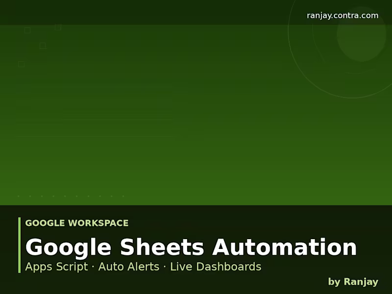 Cover image for Google Sheets Automation