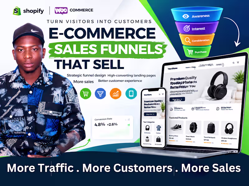 Cover image for I will build a high converting ecommerce sales funnels that sell
