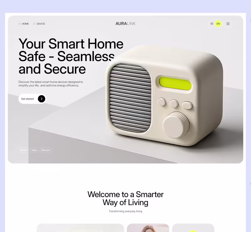Cover image for squarespace website design: AuraLink Smart