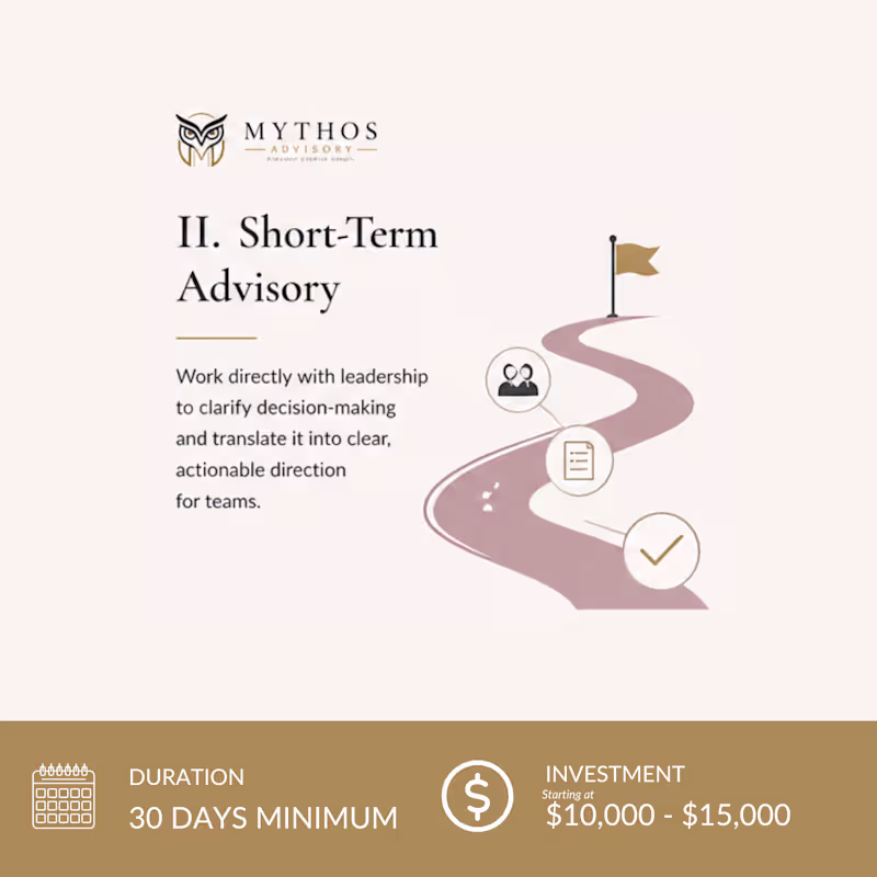 Cover image for Strategic Advisory Sprint