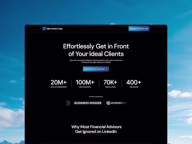 Cover image for Landing Page Redesign for TakeActionCopy