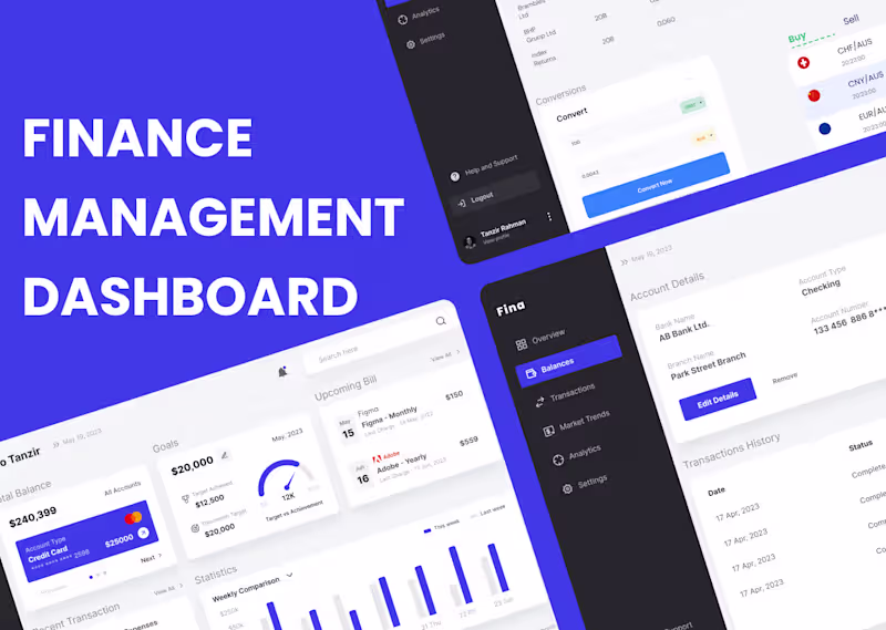Cover image for Finance Management Dashboard